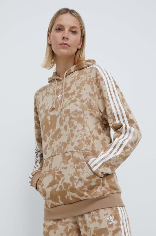 Памучен суичър adidas Originals бежов IX6000