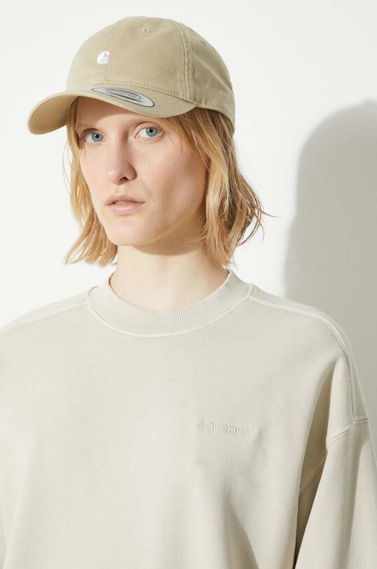 Carhartt WIP felpa in cotone Duster Script Sweat I033054.1YCGD beige