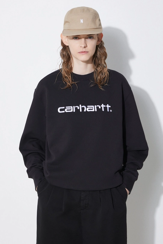 Кофта Carhartt WIP Carhartt Sweat аплікація чорний I033647.0D2XX