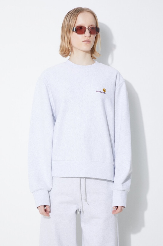 Carhartt WIP bluza American Script szary I033649.482XX