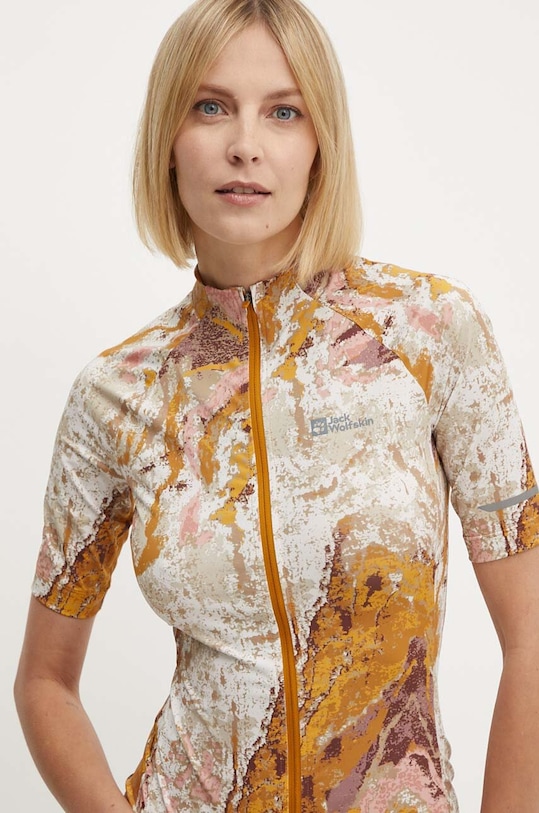 Велосипедна футболка Jack Wolfskin Gravex Printed жовтий 1810001