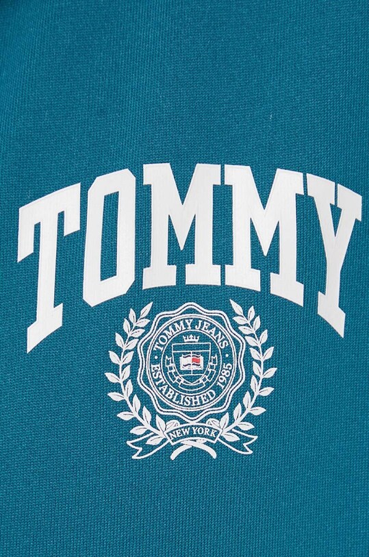 Tommy Jeans bluză DW0DW17783 turcoaz