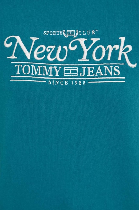 Tommy Jeans bluza bawełniana DW0DW17786 turkusowy