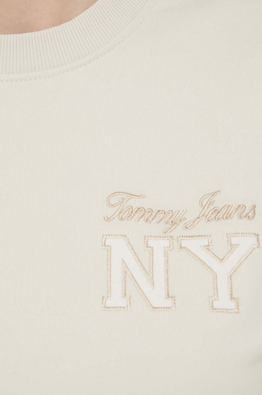 Bavlněná mikina Tommy Jeans DW0DW17788 béžová