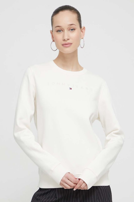 Tommy Jeans bluza beżowy DW0DW17793