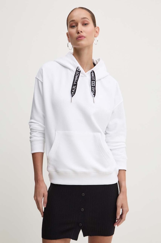Tommy Jeans bluza z kapturem biały DW0DW17794