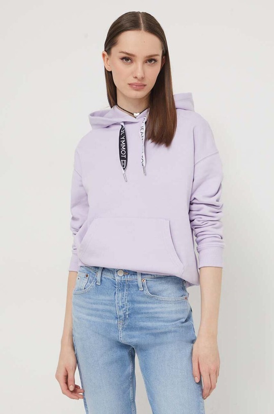 Tommy Jeans bluza z kapturem fioletowy DW0DW17794