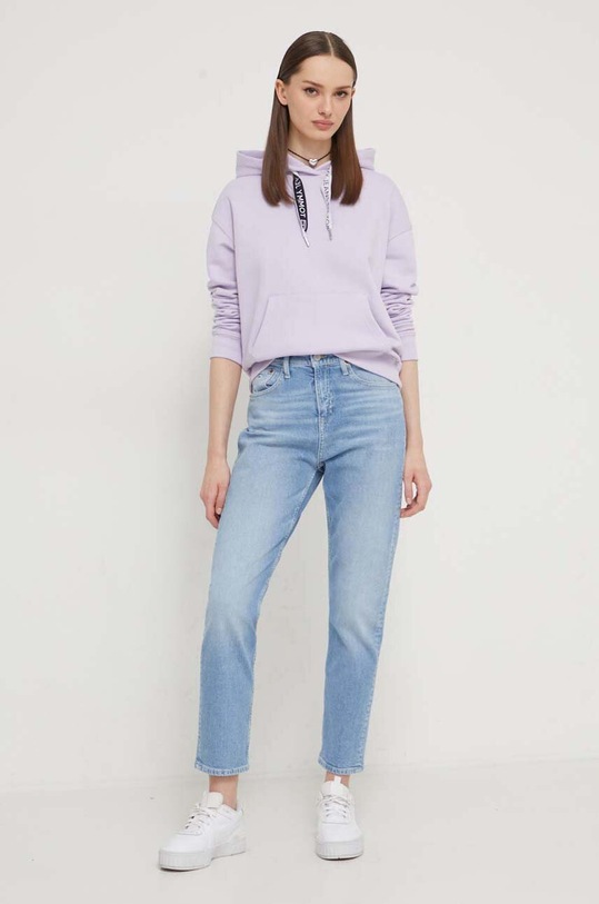 Tommy Jeans bluza DW0DW17794 fioletowy AW24