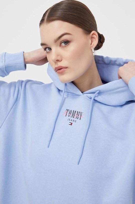 Tommy Jeans bluza niebieski DW0DW17797