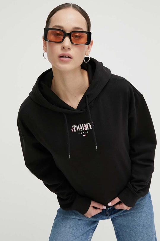 Tommy Jeans bluza z kapturem czarny DW0DW17797