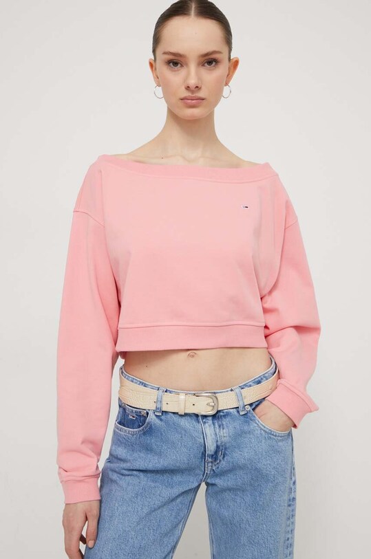 Tommy Jeans bluza pozostałe różowy DW0DW17956