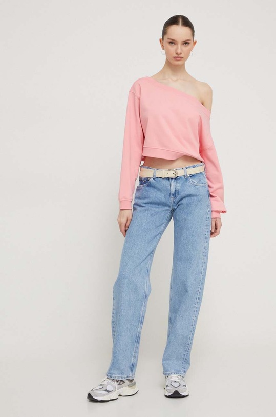 Tommy Jeans bluza DW0DW17956 różowy AW24