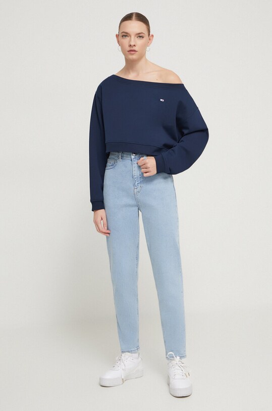 Tommy Jeans bluză DW0DW17956 bleumarin AW24