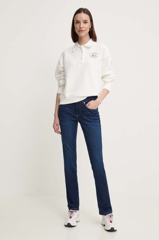 Bavlnená mikina Lacoste SF3469 biela AW24