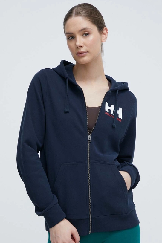 Helly Hansen bluza bawełniana z kapturem granatowy 34461