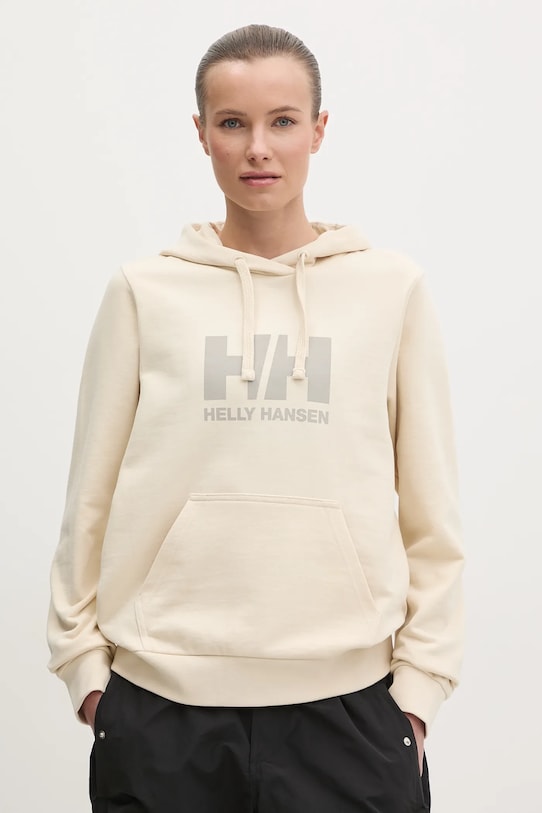 Бавовняна кофта Helly Hansen HH LOGO 2.0 бежевий 34460
