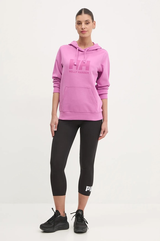 Helly Hansen bluza bawełniana HH LOGO 2.0 34460 różowy SS25