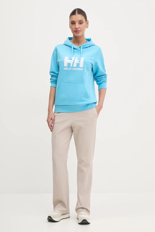 Helly Hansen bluza bawełniana HH LOGO 2.0 34460 niebieski SS25