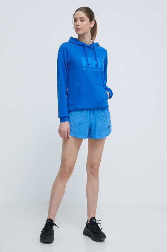 Хлопковая кофта Helly Hansen HH LOGO 2.0 34460 голубой SS25