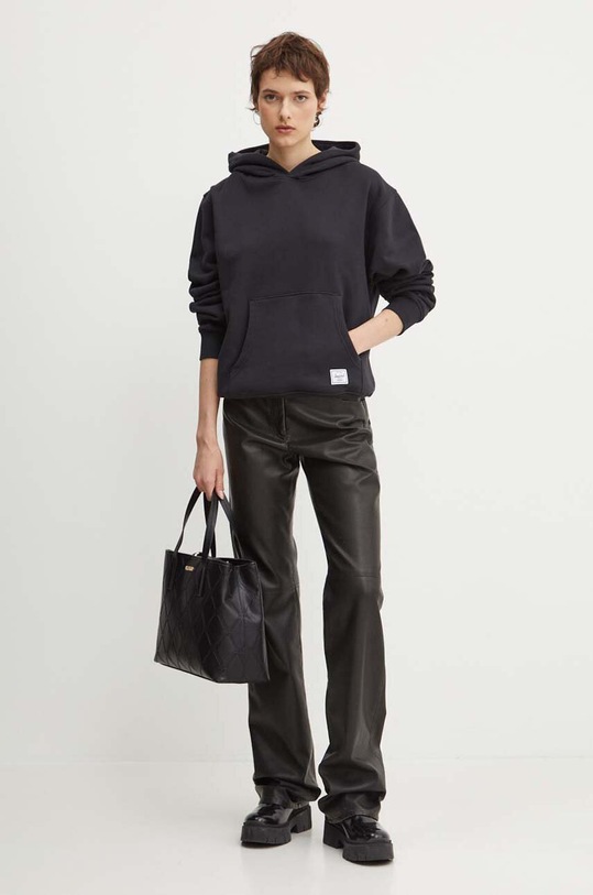 Bavlnená mikina Herschel 50310.00001 čierna AW24