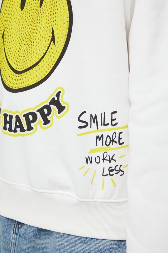 Desigual bluza bawełniana x Smiley 24SWSK58 biały