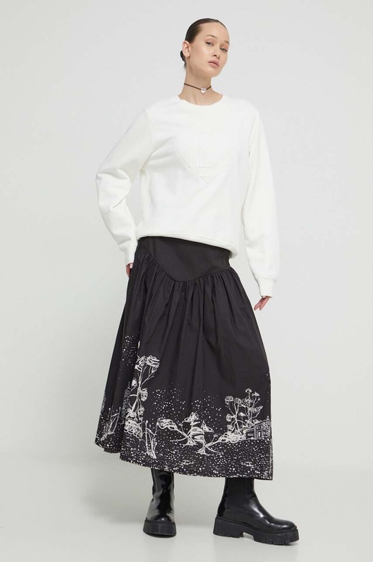 Bavlněná mikina Desigual TRAVIS 24SWSK30 béžová SS24