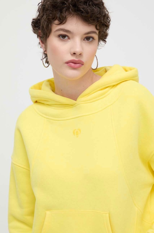 Desigual bluza bawełniana LOGO bawełna żółty 24SWSK43