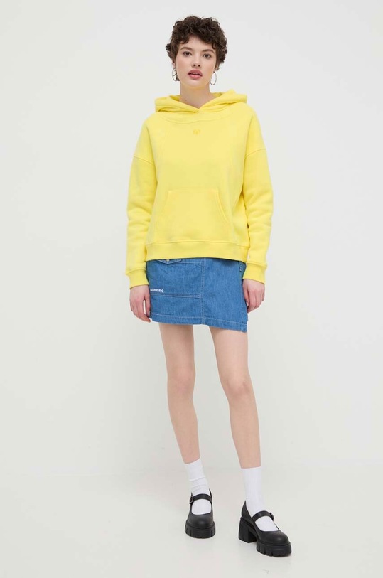 Desigual bluza bawełniana LOGO 24SWSK43 żółty SS24