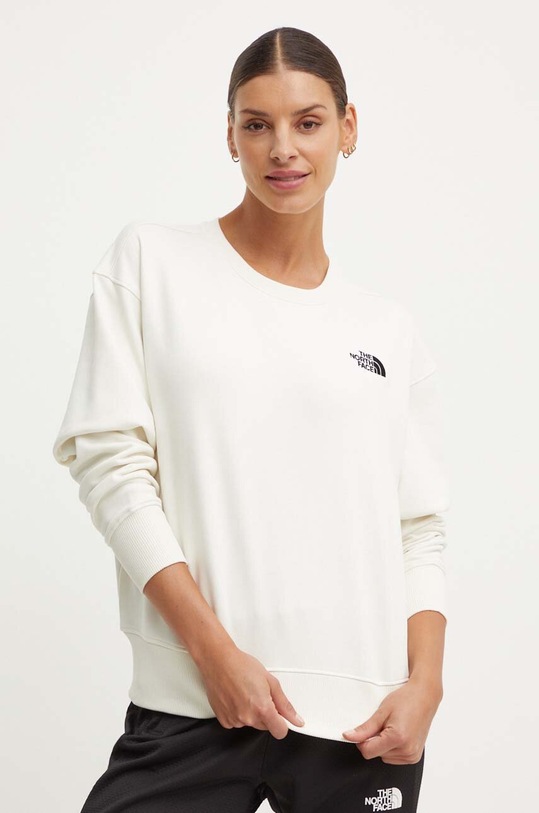 The North Face bluză W Essential Crew NF0A7ZJEQLI1 bej SS24