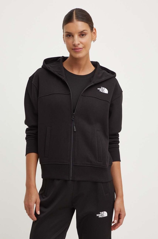 The North Face bluză W Essential Fz Hoodie negru NF0A853VJK31