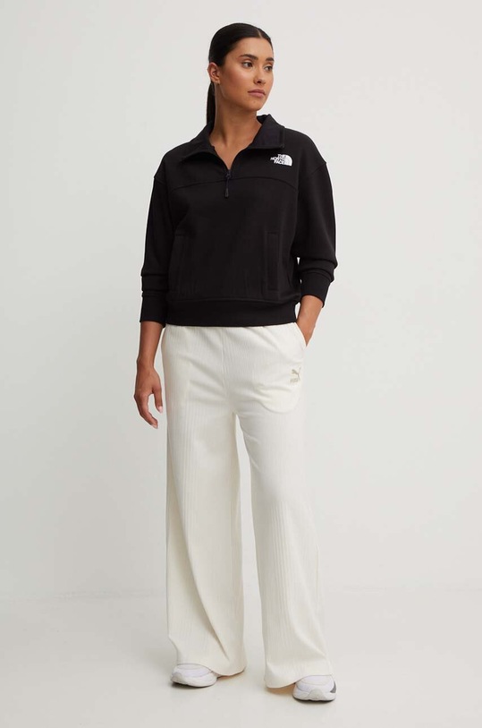 The North Face bluza W Essential Qz Crew NF0A854HJK31 czarny SS24