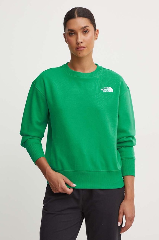 The North Face bluza W Essential Crew uni verde NF0A7ZJEPO81