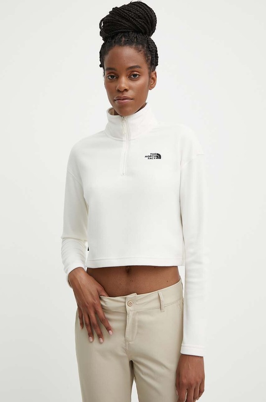 The North Face bluza sportowa 100 Glacier bez kaptura beżowy NF0A855NQLI1