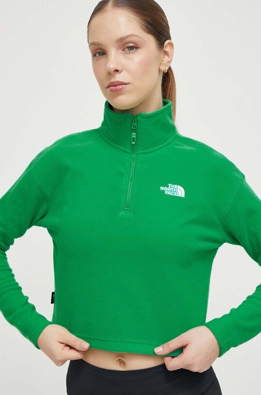 The North Face felpa da sport 100 Glacier Cropped verde NF0A855NPO81