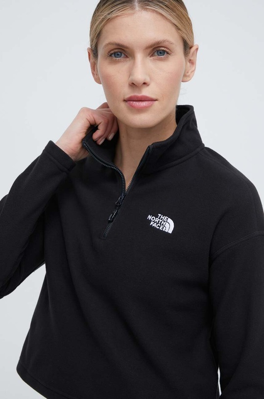 The North Face bluza sportowa 100 Glacier Cropped czarny NF0A855NJK31