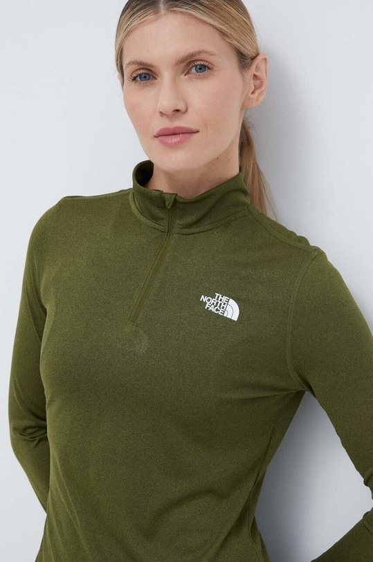 The North Face longsleeve sportowy Flex zielony NF0A7ZB6PID1