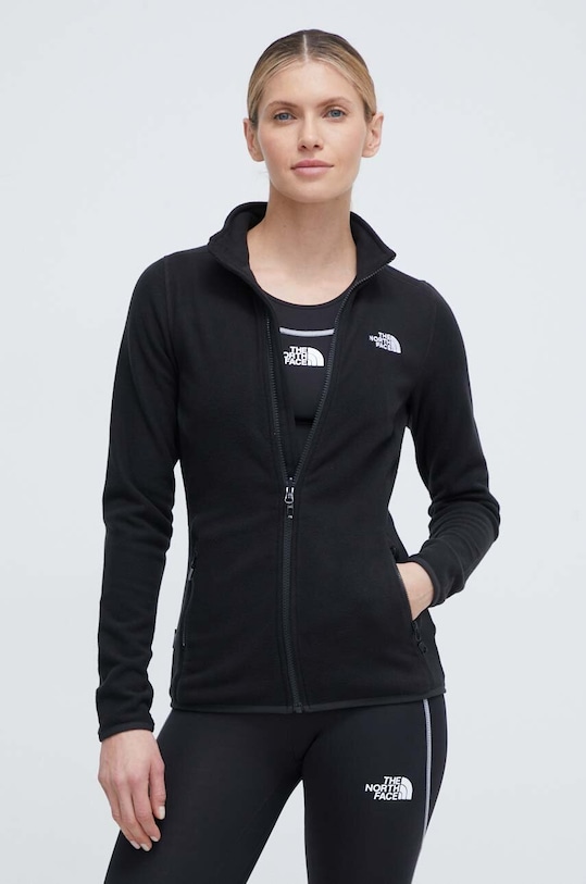 The North Face bluza sportowa 100 Glacier bez kaptura czarny NF0A855OJK31
