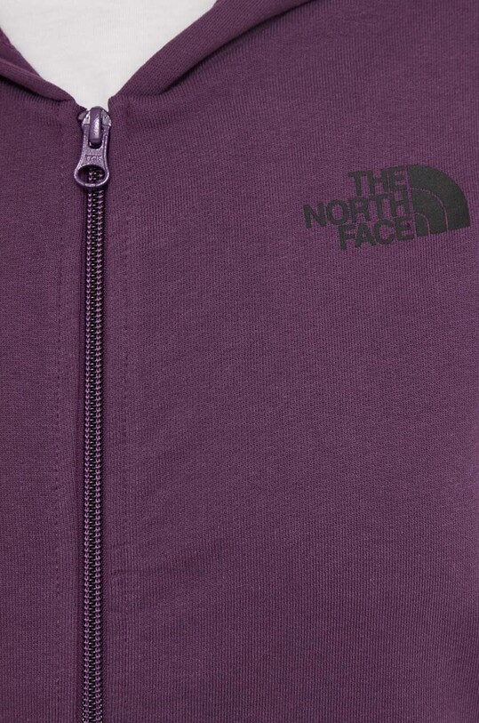 Pamučna dukserica The North Face NF0A87E3V6V1 ljubičasta