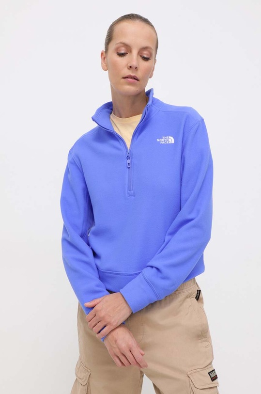 The North Face bluza sportowa 100 Glacier bez kaptura niebieski NF0A855PQBO1