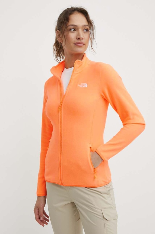 The North Face bluza sportowa 100 Glacier pomarańczowy NF0A855OO041