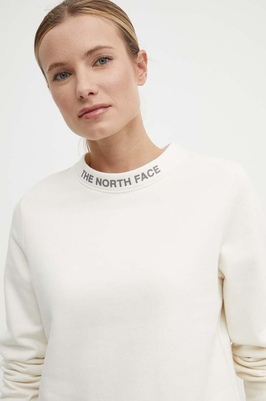 Памучен суичър The North Face бежов NF0A87DHQLI1