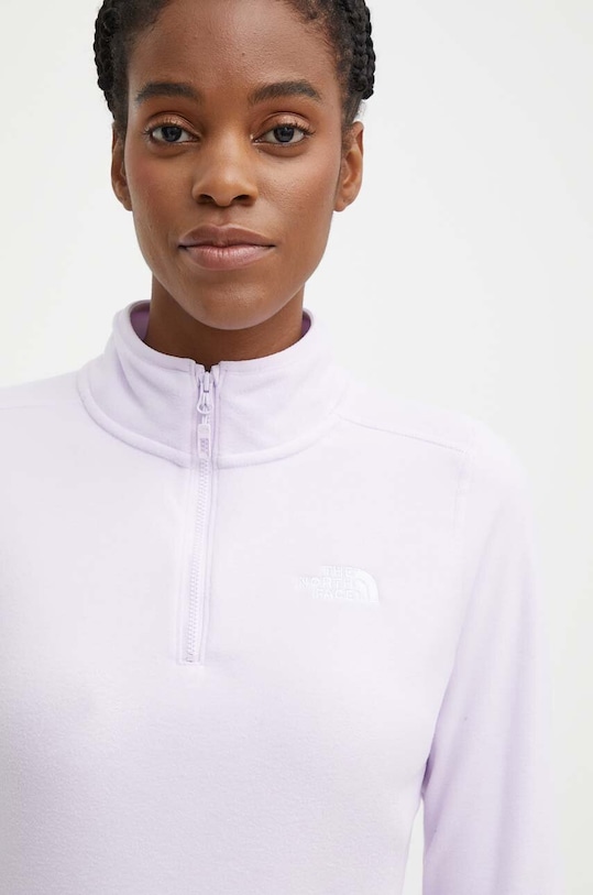 Sportovní mikina The North Face 100 Glacier bez kapuce fialová NF0A855MPMI1