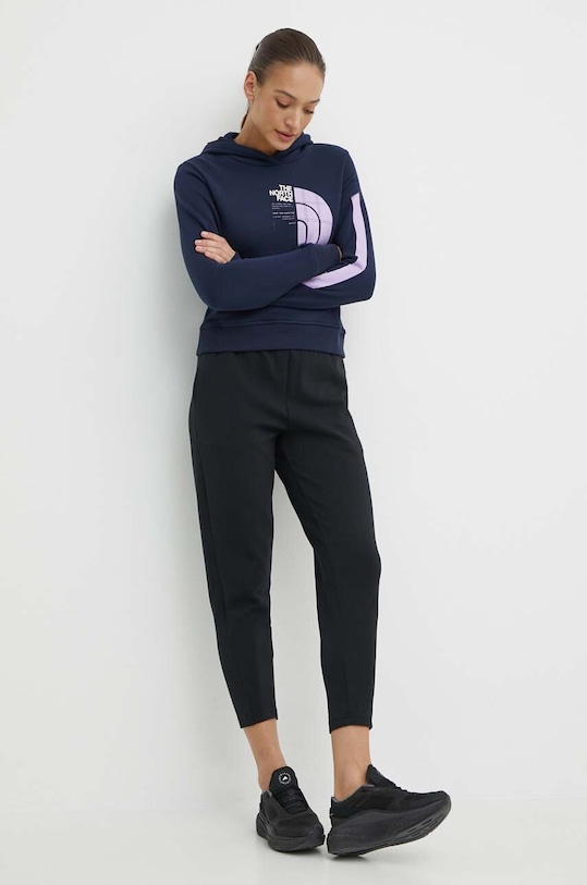 Bavlnená mikina The North Face NF0A87EX8K21 tmavomodrá SS24