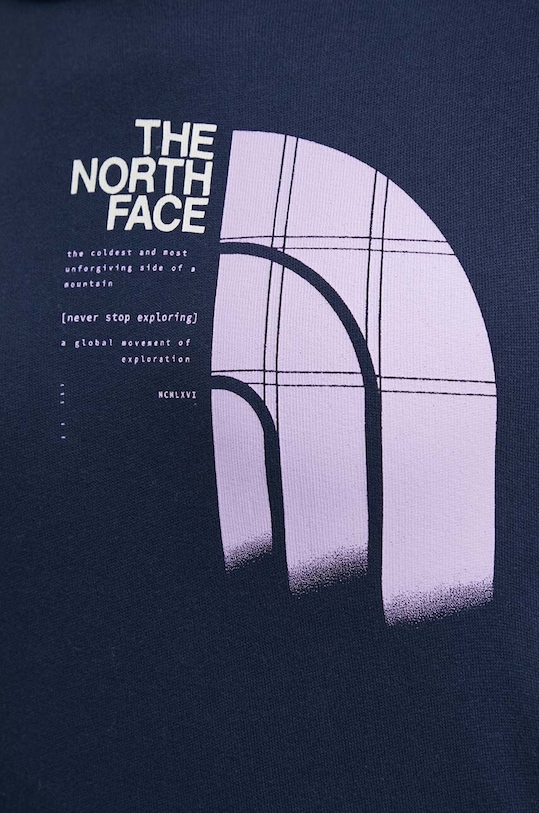 Bavlnená mikina The North Face NF0A87EX8K21 tmavomodrá