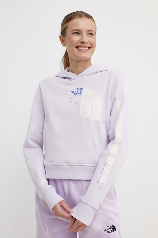 The North Face hanorac de bumbac print violet NF0A87EXPMI1