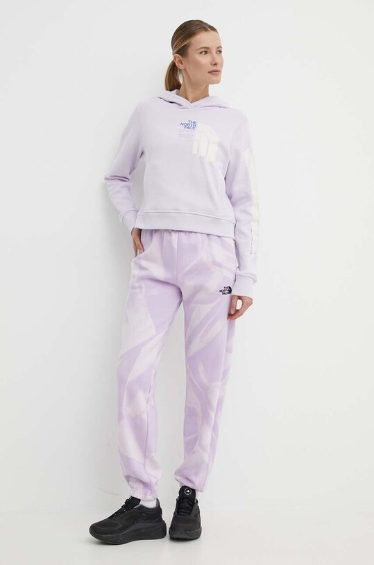 The North Face hanorac de bumbac NF0A87EXPMI1 violet SS24