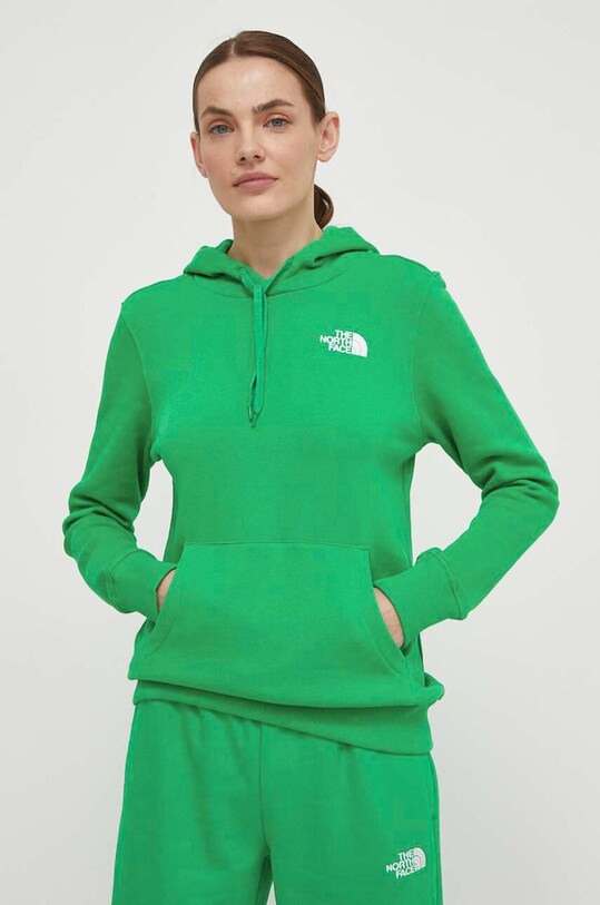 The North Face felpa in cotone verde NF0A7X2TPO81