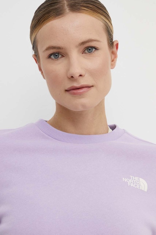 The North Face bluza bawełniana fioletowy NF0A87EYQZI1