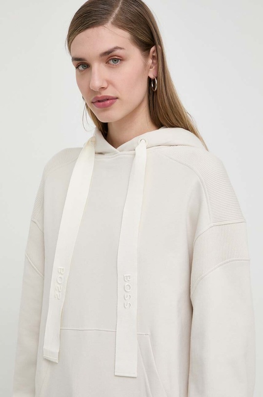 BOSS Orange bluza bawełniana beżowy 50517975