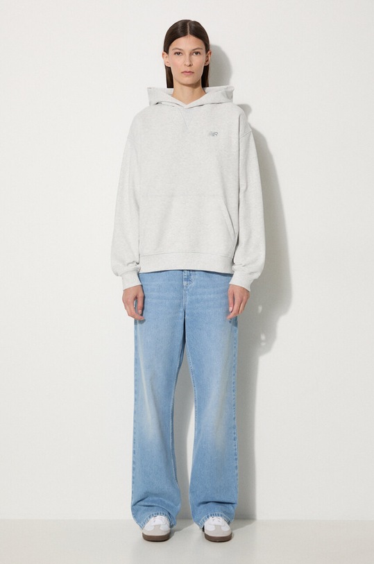 Bavlněná mikina New Balance WT41537AHH WT41537AHH šedá SS24